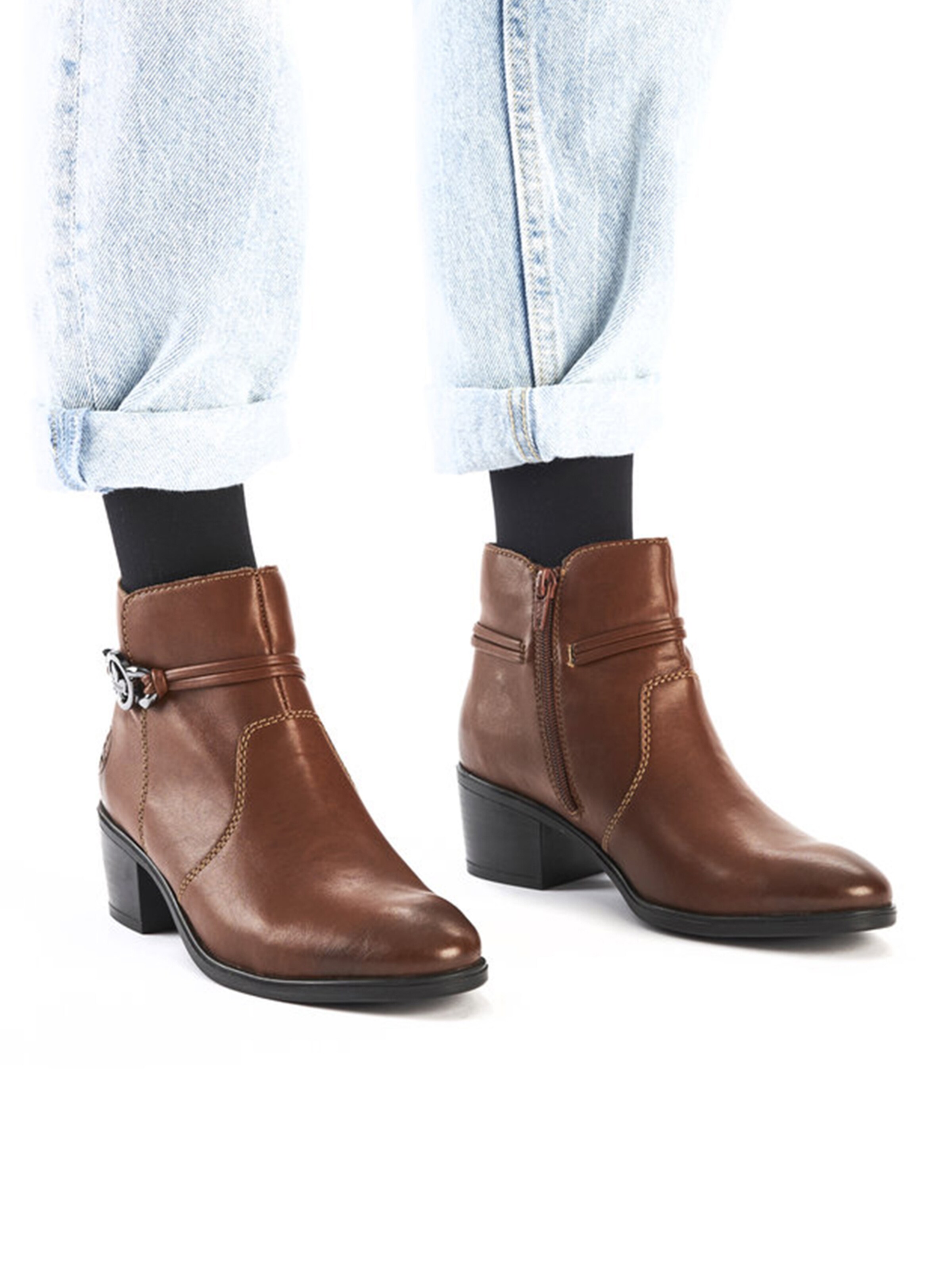 Rieker Rövid szárú csizmák - barna