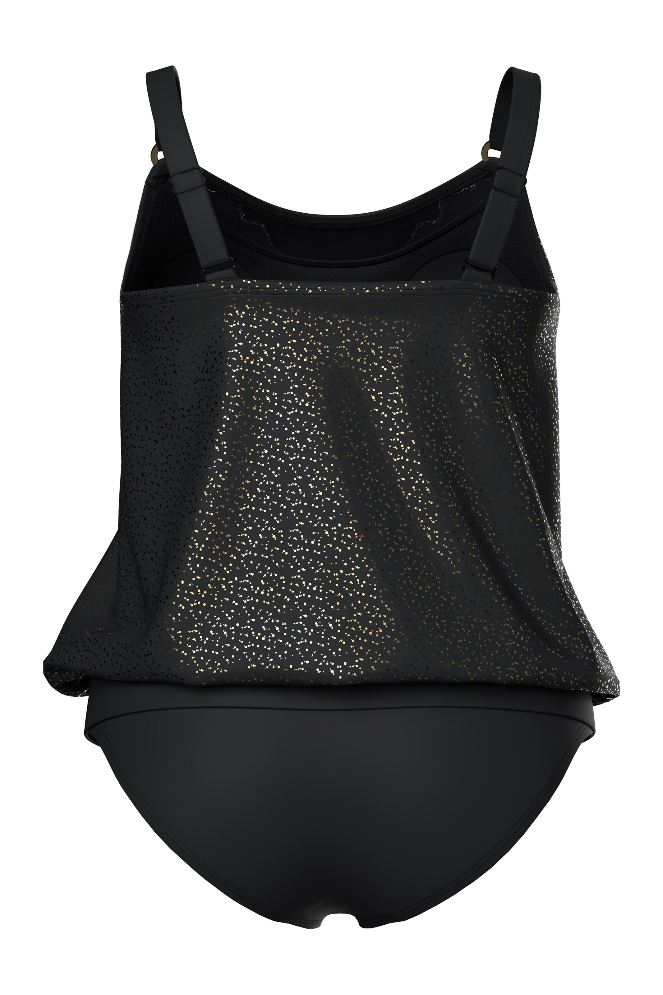 Ulla Popken Bustier Tankini in Zwart