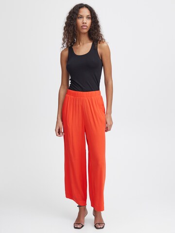 Wide Leg Pantalon 'MARRAKECH' ICHI en rouge