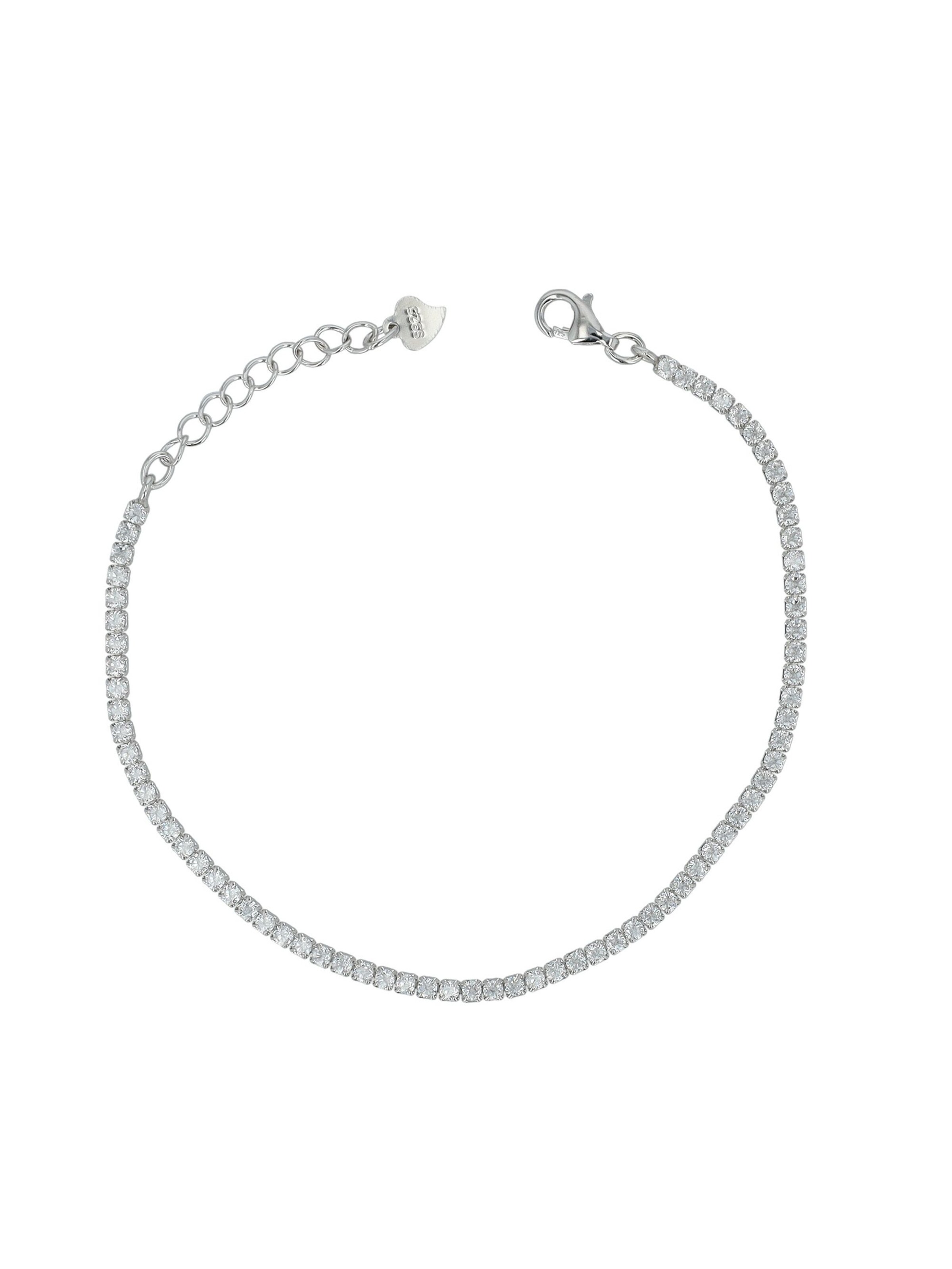 Akzent Bracelet '"Twyla" aus 925 Sterlingsilber, rhodiniert, langlebig' in Silver: front