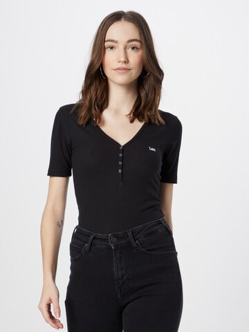 Lee Shirt 'SS HENLEY' in Black: front