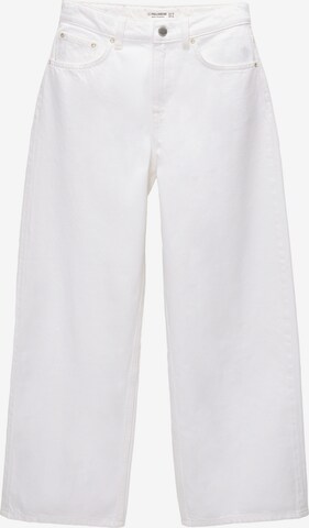 Pull&Bear Lużny krój Jeansy w kolorze biały: przód