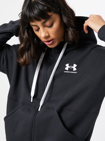 UNDER ARMOUR - Sudadera con cremallera deportiva 'Rival' en negro