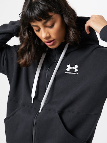 UNDER ARMOUR Sportsweatjacke 'Rival' in Schwarz