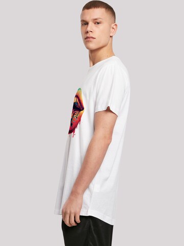 F4NT4STIC Shirt 'Drooling Lips' in White