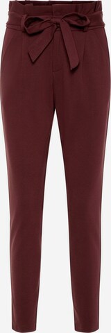 Vero Moda Curve Tapered Pleat-Front Pants 'Eva' in Red: front