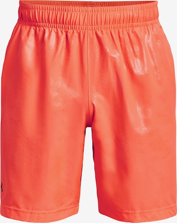 UNDER ARMOUR Regular Workout Pants in Orange: front