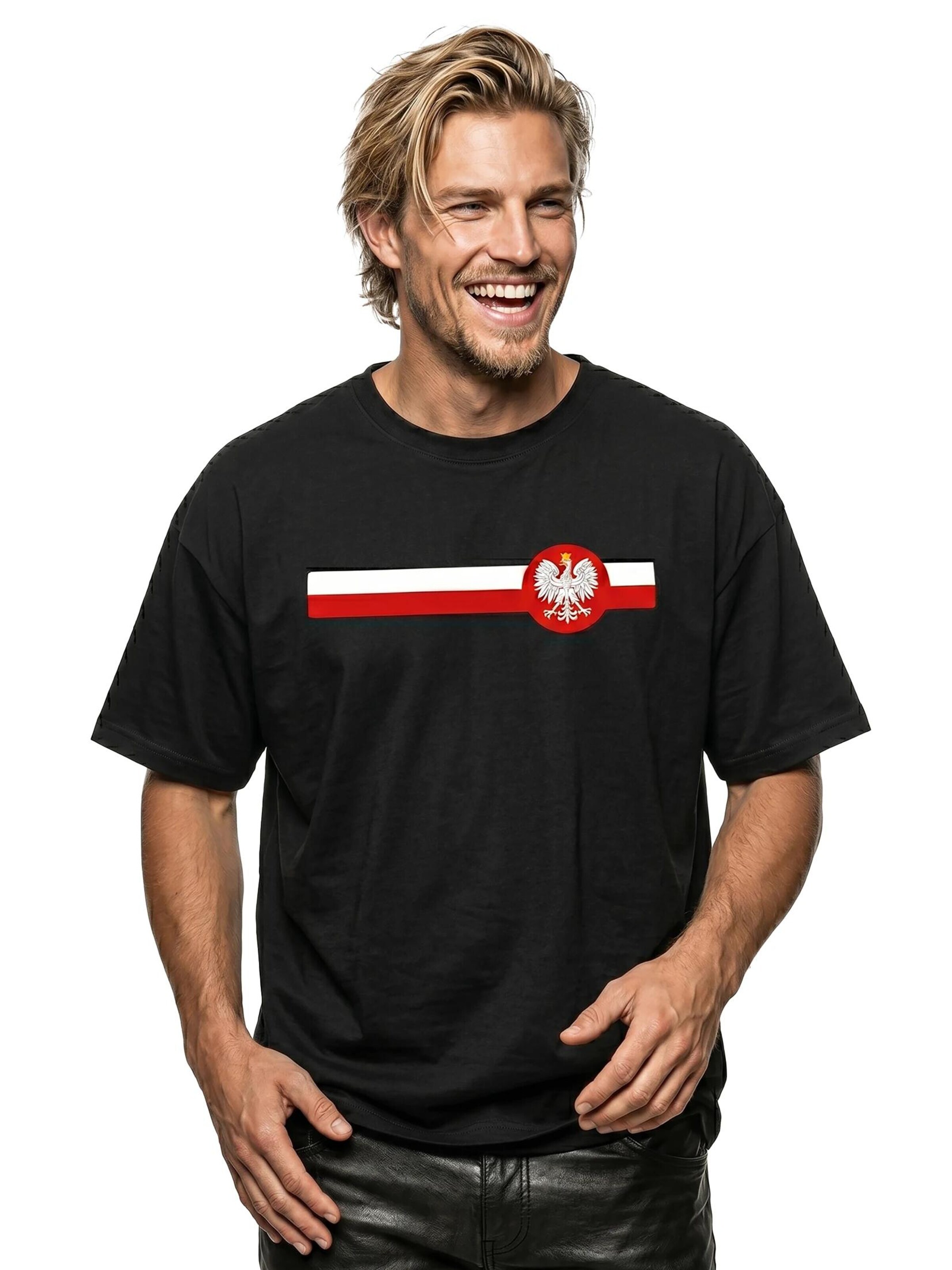 MAKAYA Shirt 'Polen Wappen' in Black