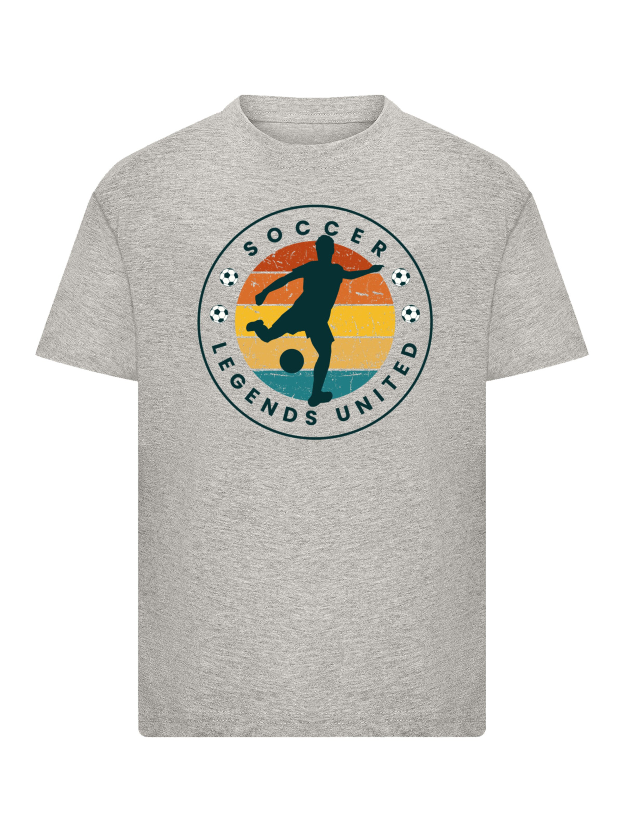 T-Shirt 'Soccer Legends United' F4NT4STIC en gris : devant