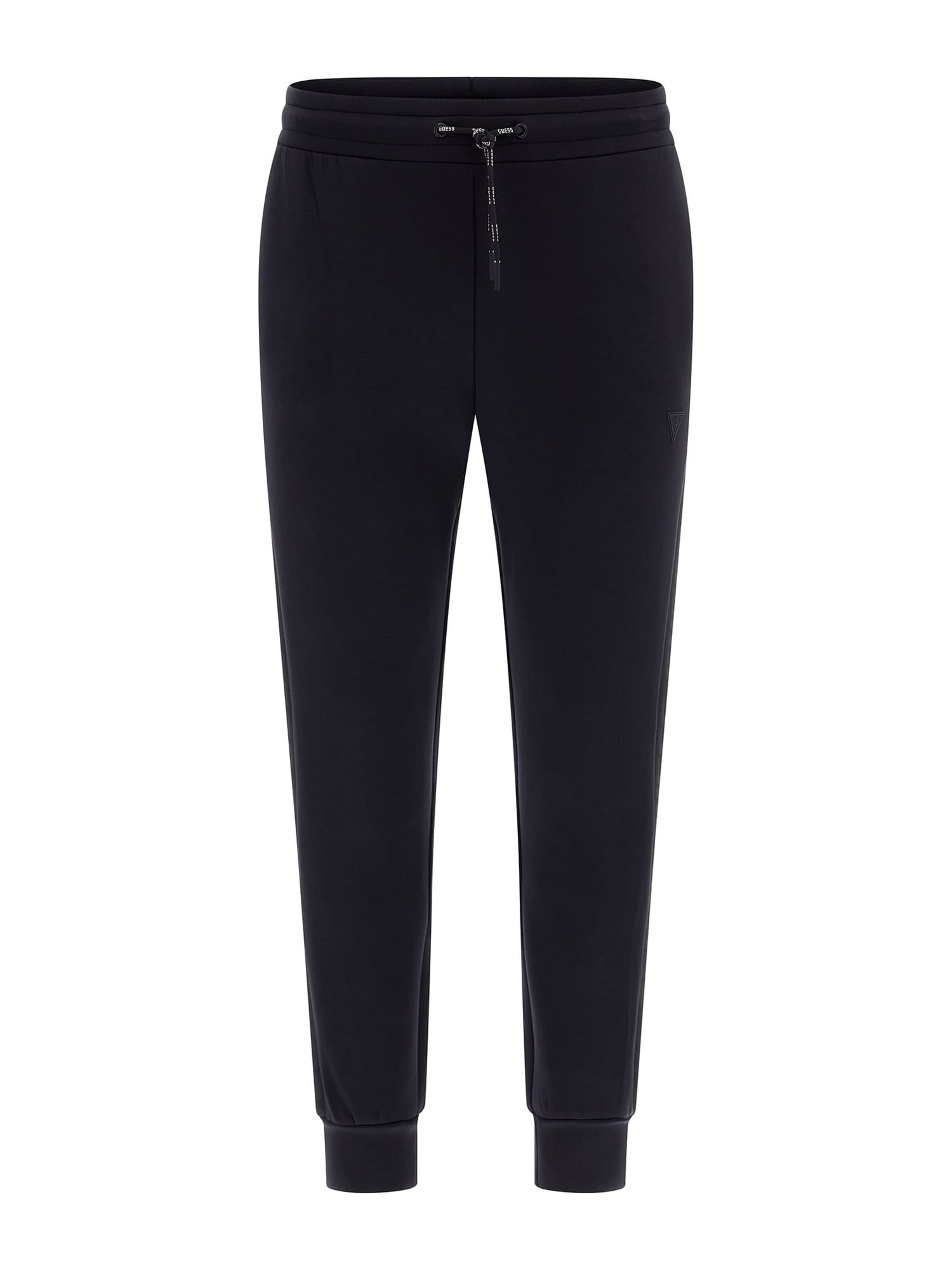GUESS Tapered Workout Pants in Black: front