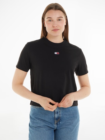 Tommy Jeans Curve Shirt in Black: front
