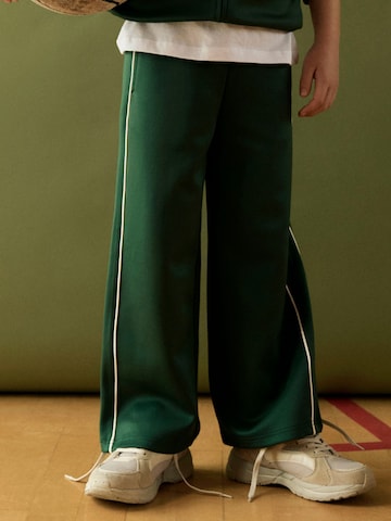 NAME IT - Pierna ancha Pantalón en verde: frente