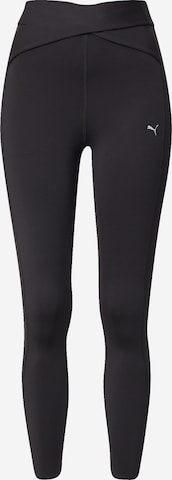 Skinny Pantalon de sport PUMA en noir : devant