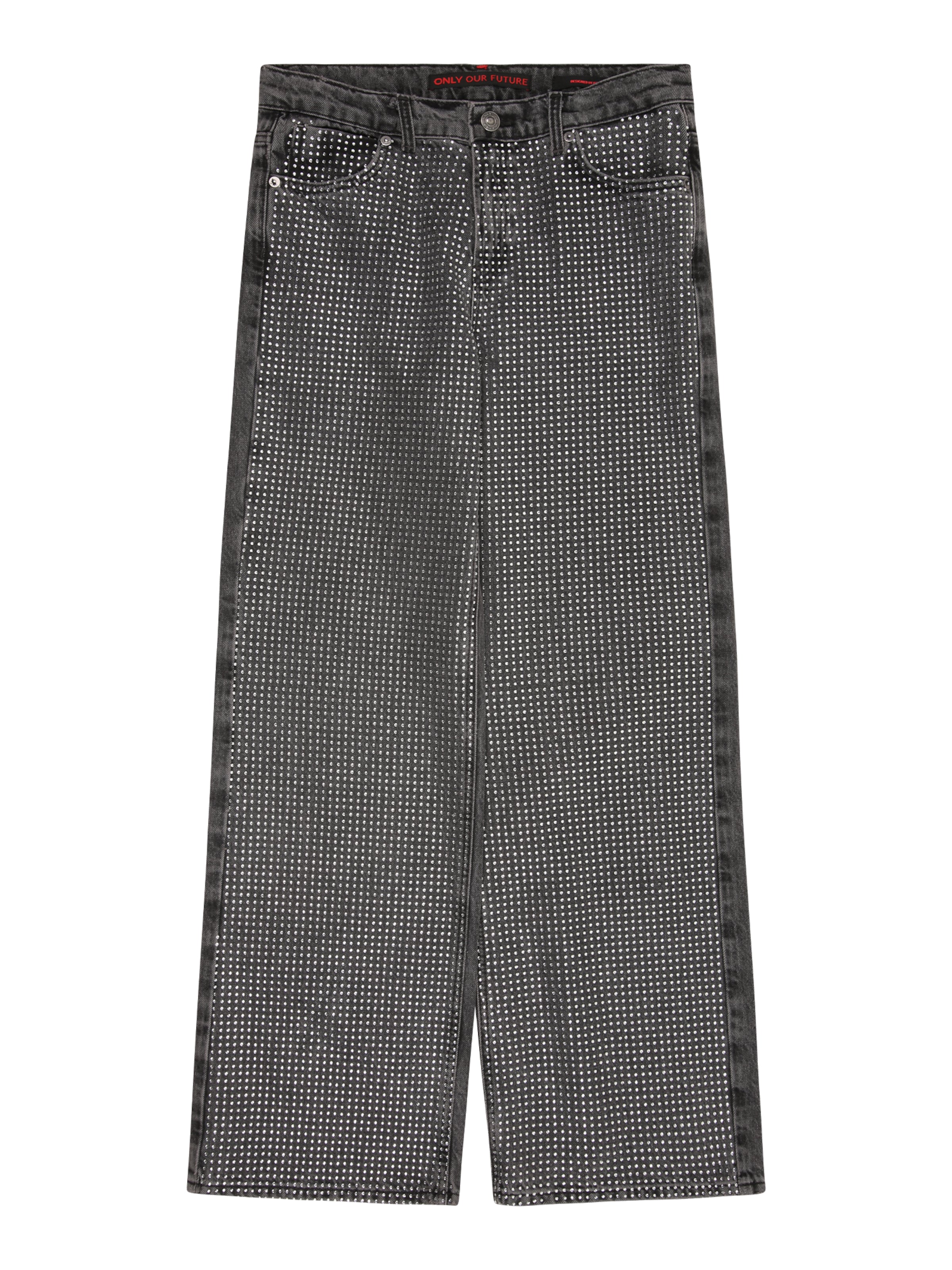 ONLY GIRLS Laiad sääred Teksapüksid 'KOGHudson', värv hall: eest vaates