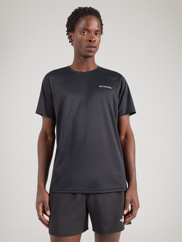 COLUMBIA Λειτουργικό μπλουζάκι 'Hike' σε μαύρο: μπροστά