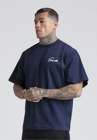 SikSilk - Camiseta 'Script' en azul