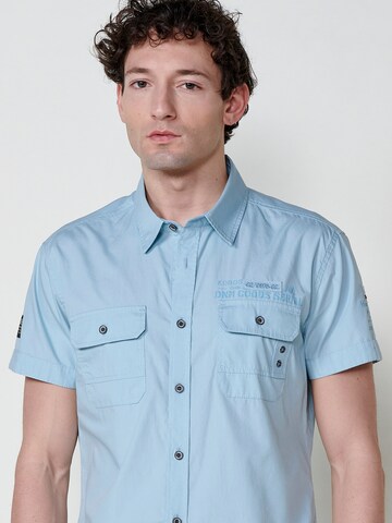 KOROSHI Regular fit Overhemd in Blauw