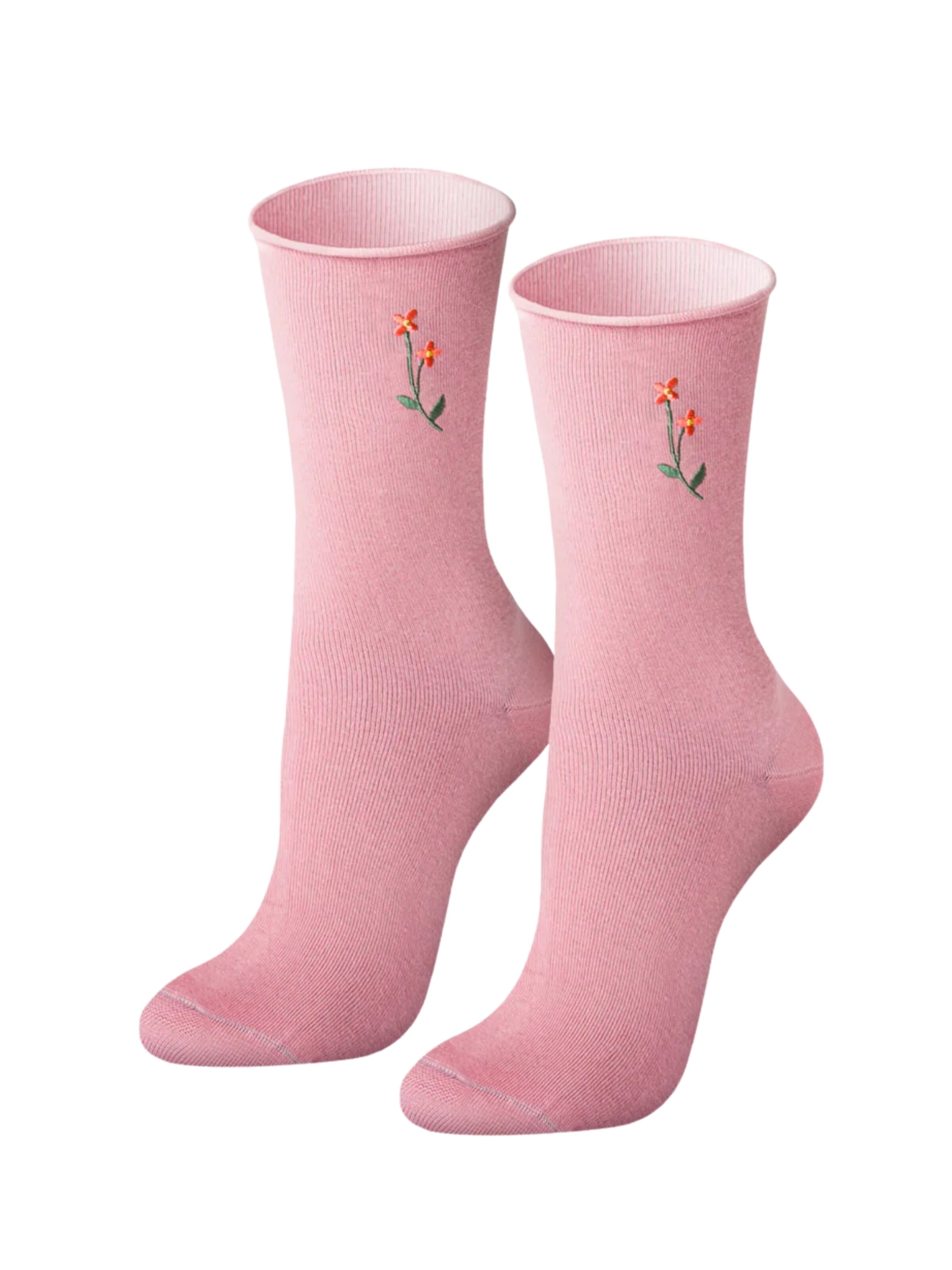 Von Jungfeld Socks 'Blumen' in Pink: front