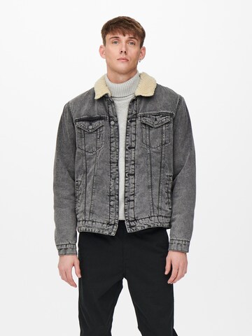 Veste mi-saison 'ONSLOUIS' Only & Sons en gris : devant