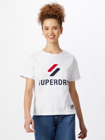 Superdry - Camiseta 'Classic' en blanco: frente
