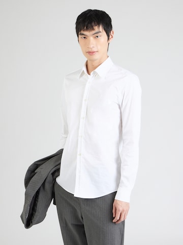 BOSS - Ajuste regular Camisa 'ROAN' en blanco: frente