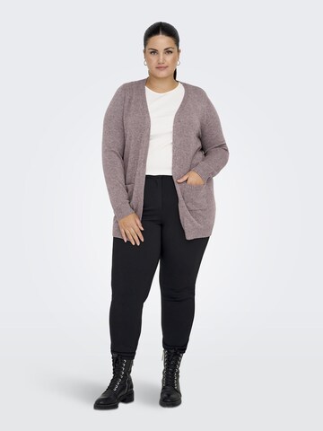 ONLY Carmakoma Strickjacke 'Esly' in Braun