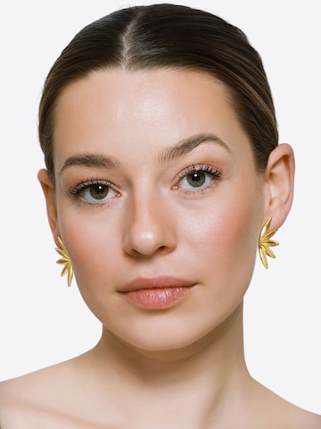 Boucles d'oreilles Heideman en or : devant