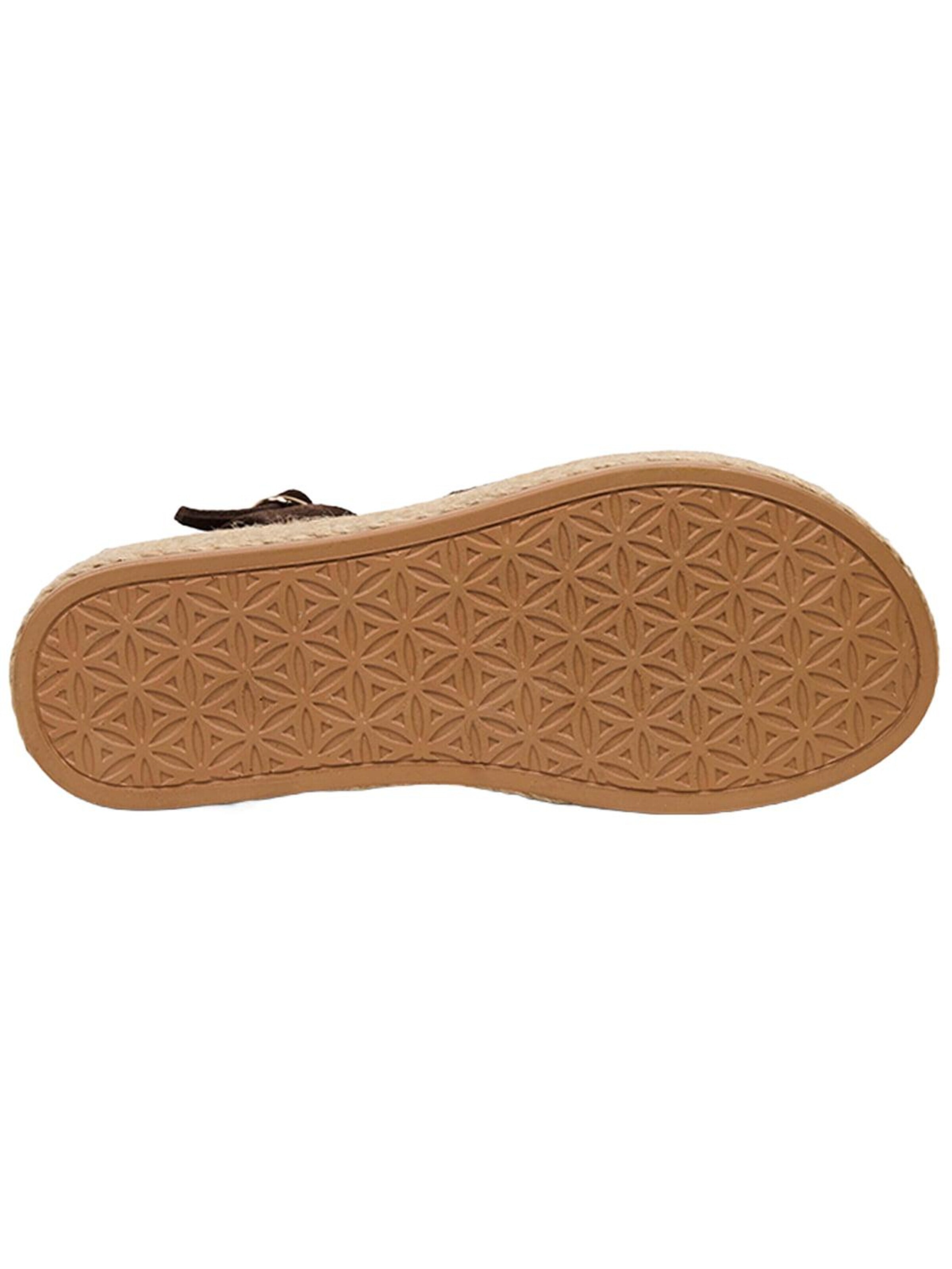 Sandales 'Keilsandalen' Desa en marron