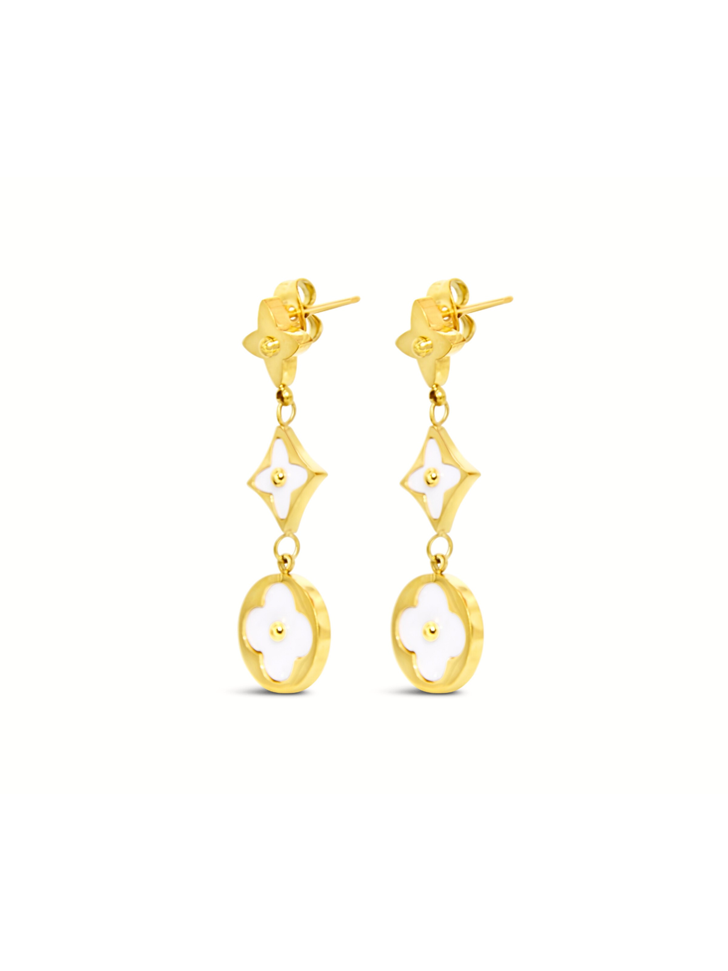 ARS-ARGENTI Earrings 'BLOOM & BLING DANGLES' in Gold