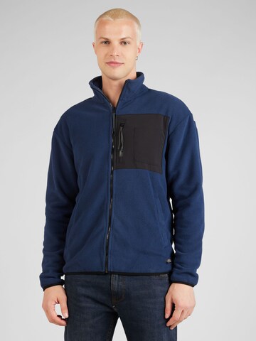 BLEND Fleece jas in Blauw: voorkant