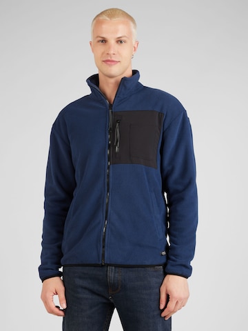 BLEND Fleece Jacket in Blue: front