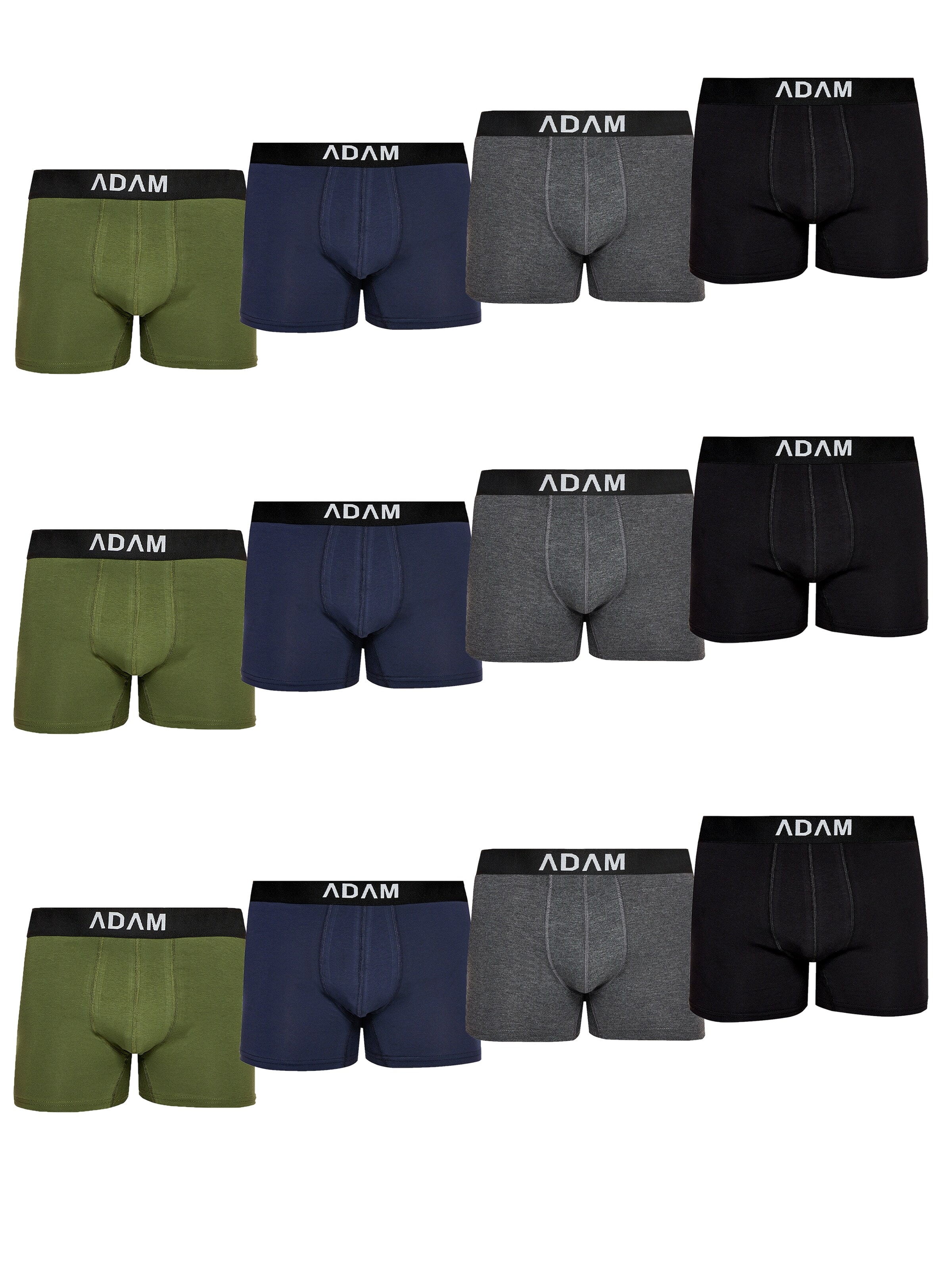 Adam Boxer shorts '12er Pack' in Grey: front