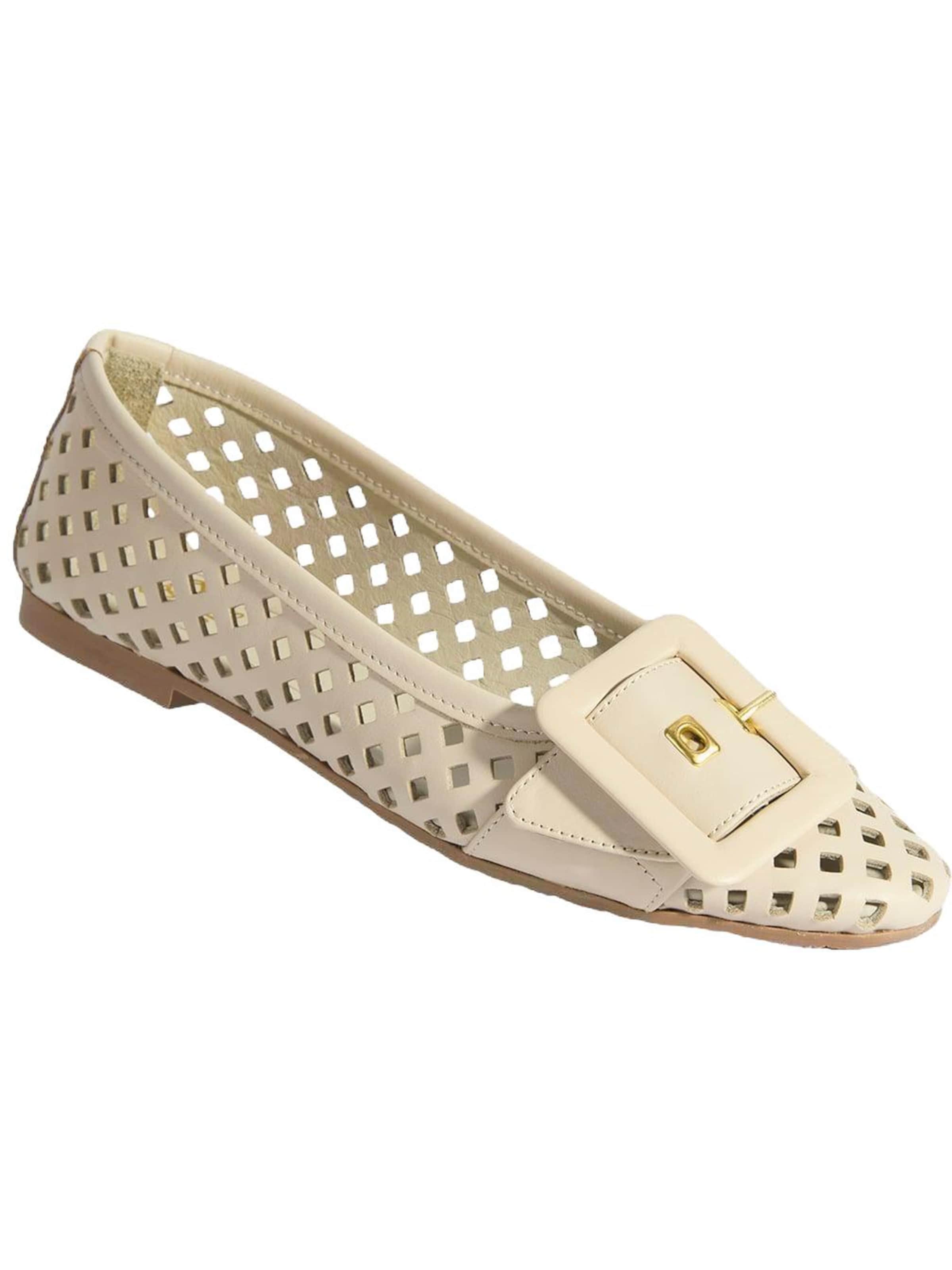 Desa Ballet Flats 'Ballettschuhe' in Beige: front
