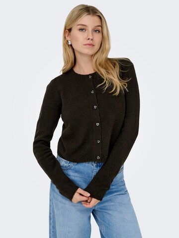 JDY Gebreid vest 'CHLOE' in Bruin