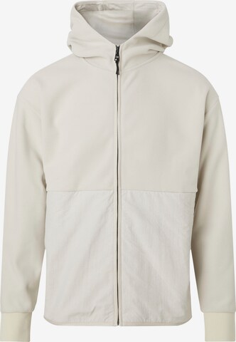 Calvin Klein Fleece jas in Beige: voorkant