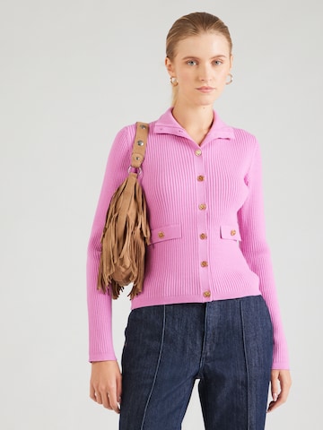 Cardigan Karl Lagerfeld en rose : devant