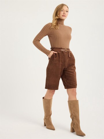 HOME STORE Loosefit Broek in Bruin