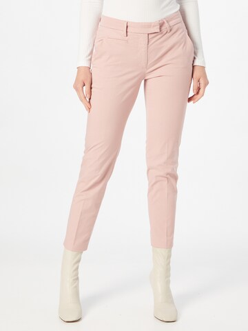 Coupe slim Pantalon chino Dondup en rose : devant