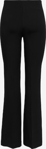 ONLY Flared Trousers with creases 'Edina' in Black