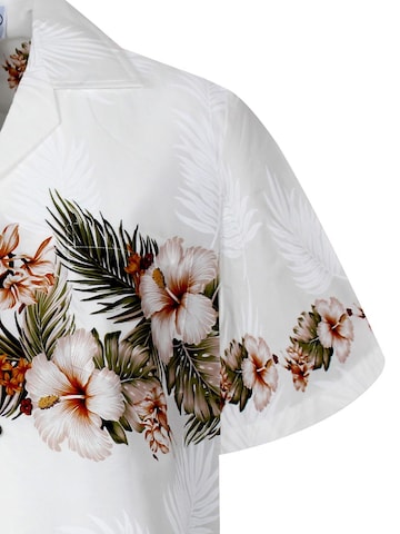 Coupe regular Chemise 'Blumen' Pacific Legend en blanc