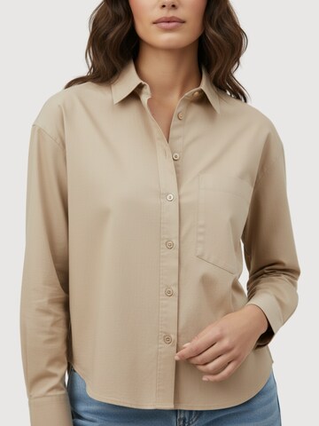 WEARABLE STORIES Shirt 'Luna'‌‌‌‌ in Beige