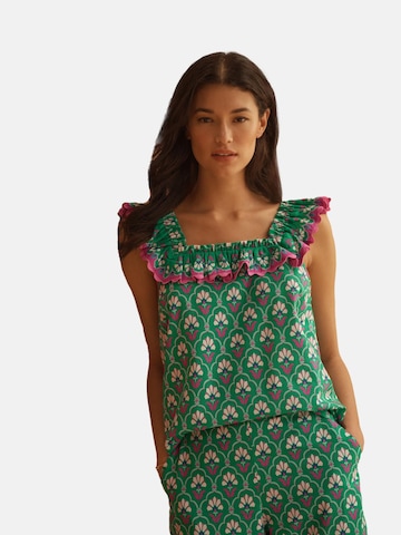 Haut love & roses en vert : devant