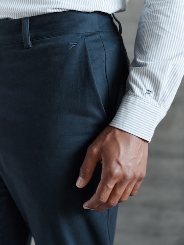 DAN FOX APPAREL Slim fit Chino Pants 'Essential' in Blue