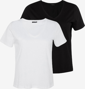 juoda Trendyol Curve Marškinėliai: priekis