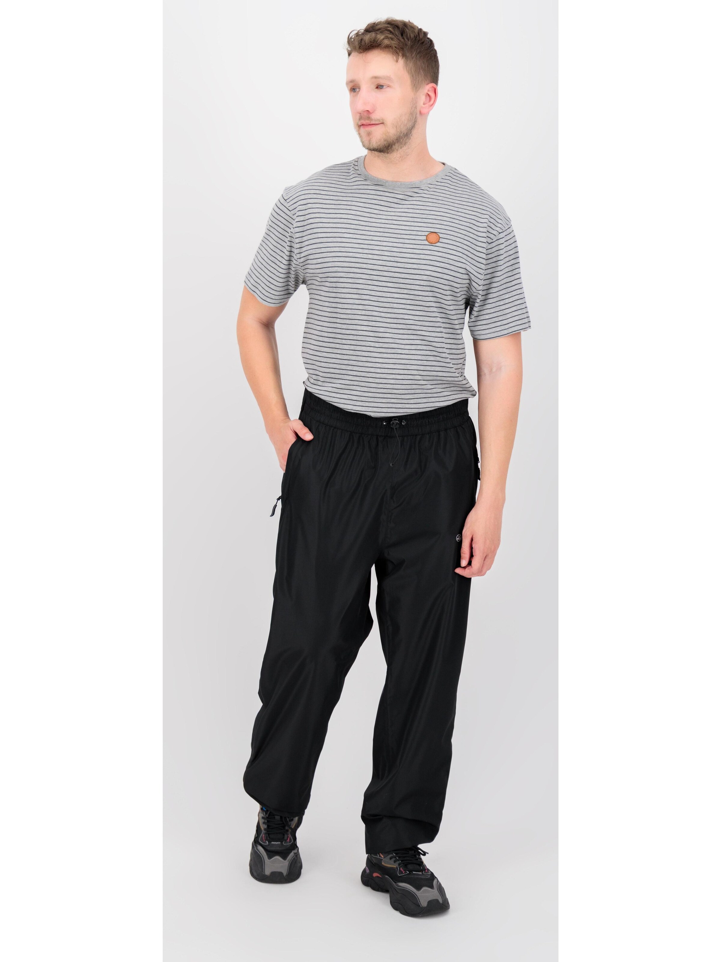 deproc Loosefit Funktionshose 'KORSIKA RAINPNT'‌‌‌‌‌‌‌‌‌‌ in Schwarz