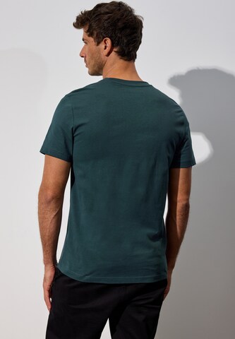 Street One MEN T-Shirt mit Print in Grün