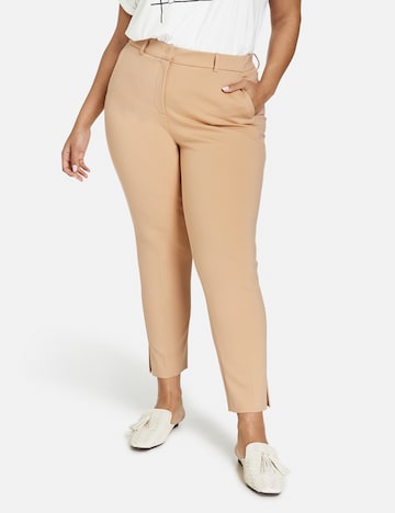 SAMOON Regular Broek in Beige: voorkant