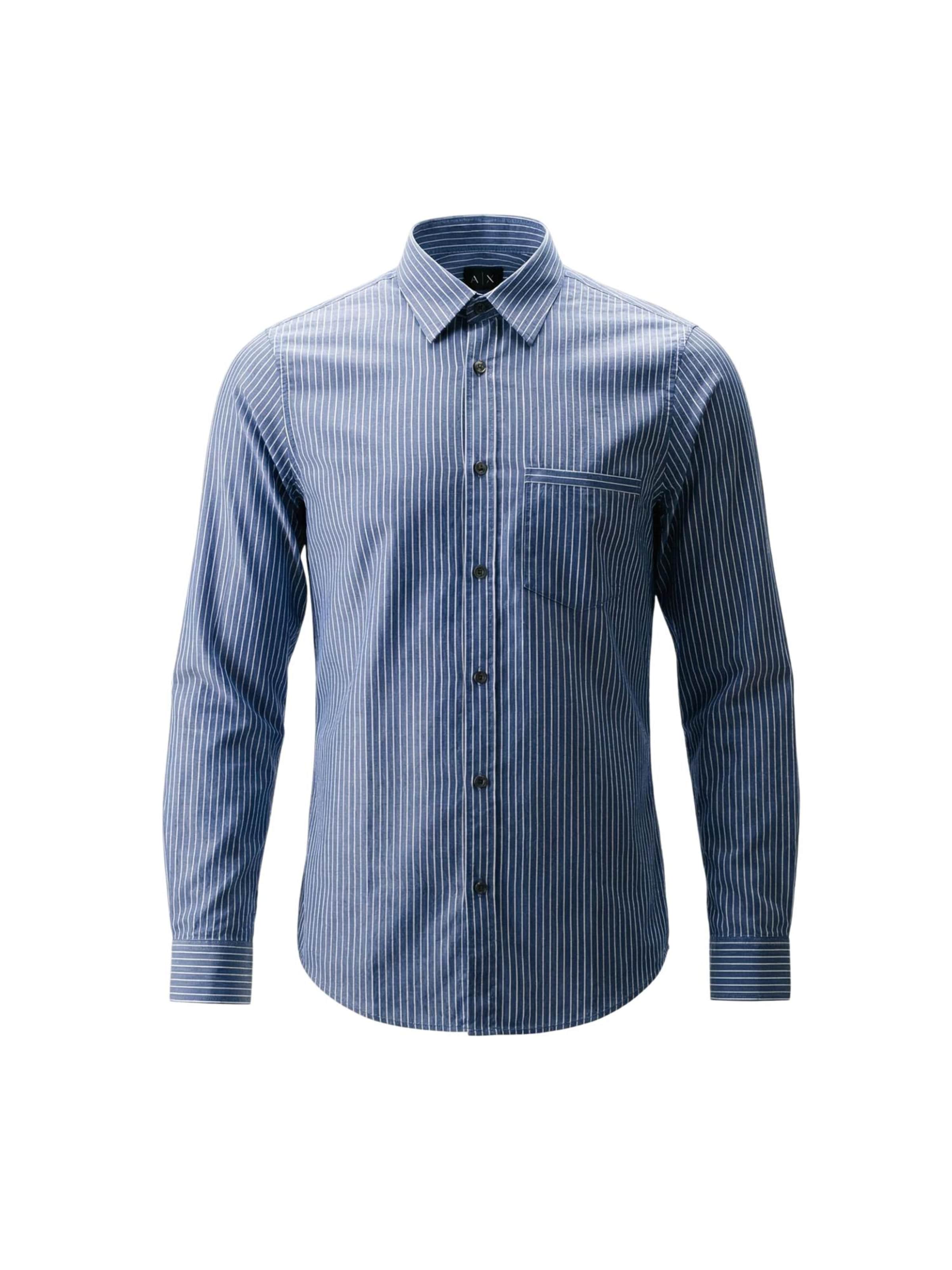 ARMANI EXCHANGE - Ajuste regular Camisa 'XM002113 AF22549' en azul: frente