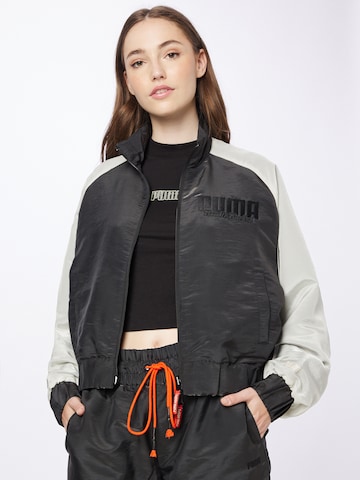 PUMA Athletic Jacket 'Bout A Bucket' in Black: front