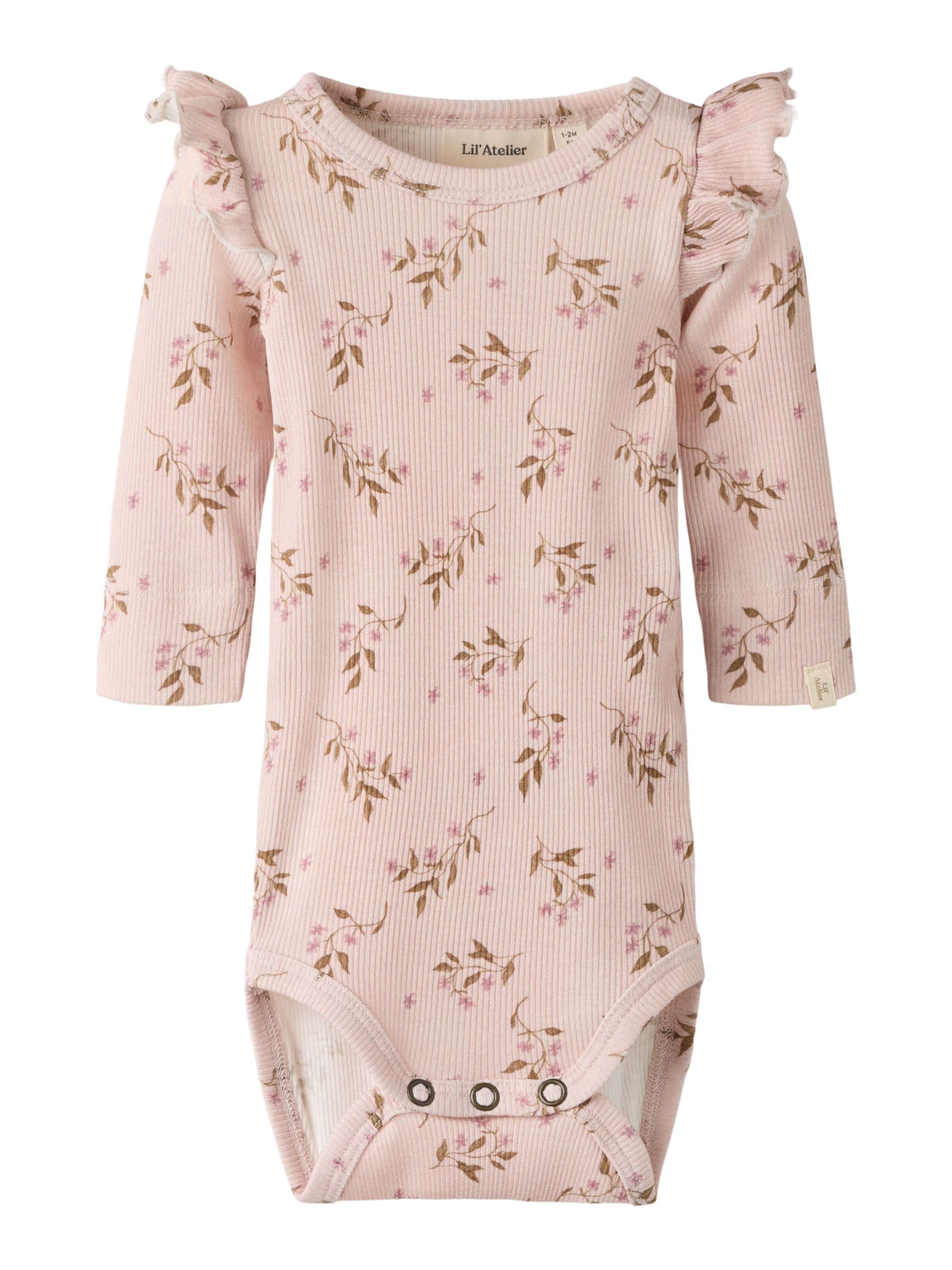 Lil'Atelier Dupačky/body 'NBFGavo' – pink: přední strana